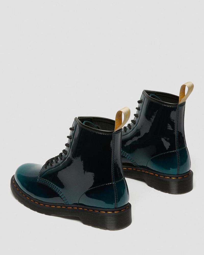 Dr Martens Vegan 1460 Gloss Snørestøvler Herre Sort | DK 545FDN